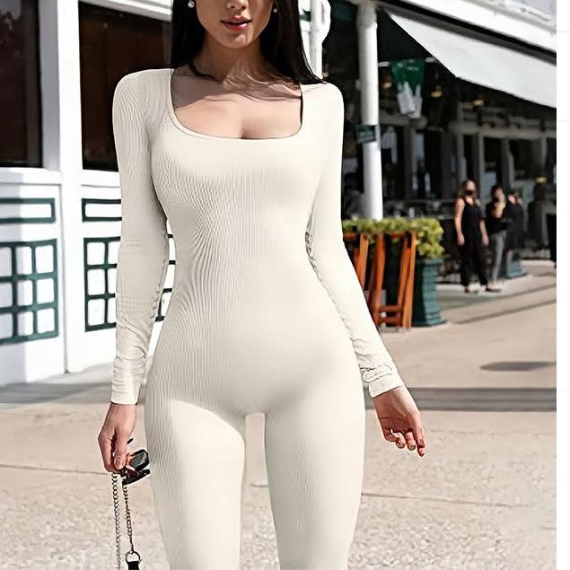 Women's Seamless Long-Sleeve Yoga Jumpsuit