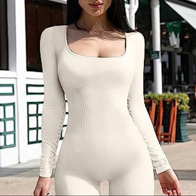 Women's Seamless Long-Sleeve Yoga Jumpsuit